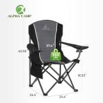 Oversized Heavy-Duty Camping Folding Chair with Cup Holder
