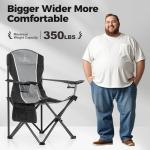 Oversized Heavy-Duty Camping Folding Chair with Cup Holder