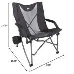 Cascade Mountain Tech Folding Camping Chair, Black