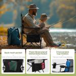 Oversized Heavy-Duty Camping Folding Chair with Cup Holder