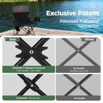 ALPHA CAMP Portable Camping Chair with Cooler and Holder