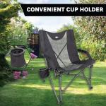 Cascade Mountain Tech Folding Camping Chair, Black