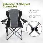 Oversized Heavy-Duty Camping Folding Chair with Cup Holder