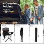 ALPHA CAMP Portable Camping Chair with Cooler and Holder
