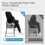 Tall Folding Camping Chair with Side Table