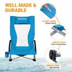 KingCamp Low Folding Camping Chairs with Cup Holders - 2 Pack