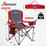 Oversized Folding Camping Chairs with Cooler Bag - 2 Pack