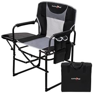 Sunnyfeel Heavy Duty Portable Camping Chair with Table