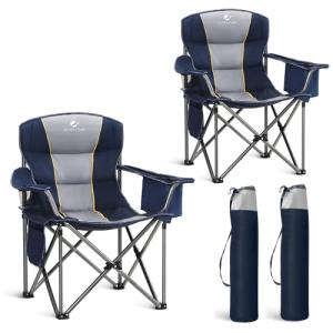 Oversized Heavy Duty Folding Camping Chair Set