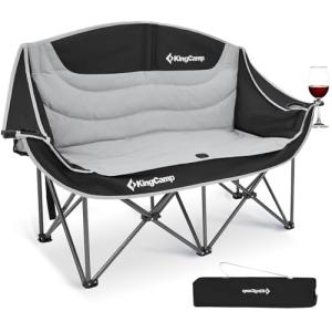 KingCamp Oversized Double Camping Chair with Cup Holders