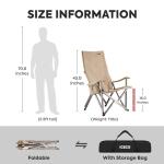 Heavy Duty High Back Camping Chair for Adults