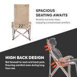 Heavy Duty High Back Camping Chair for Adults