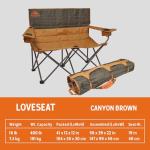 Kelty Loveseat Folding Camping Chair - Canyon Brown