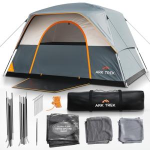Spacious 6-Person Waterproof Camping Tent with Powerport