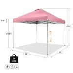 CROWN SHADES 10x10 Pop Up Canopy - Pink