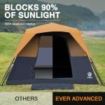 6-Person Instant Blackout Camping Tent with Rainfly
