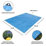 Blue Waterproof Tarp Cover - 10 x 20 ft