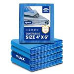 Multipurpose Waterproof Small Tarps 4x6 Feet (5 Pack)