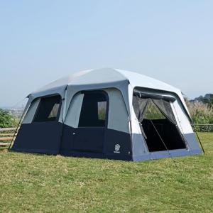 10-Person Family Camping Blackout Tent with Rainfly