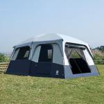 10-Person Family Camping Blackout Tent with Rainfly