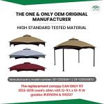 Replacement Canopy for Allen Roth 10x12 Gazebo