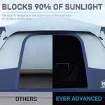 10-Person Family Camping Blackout Tent with Rainfly