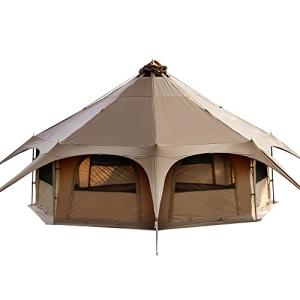 MC TOMOUNT 16.4ft Canvas Bell Tent with Stove Jack
