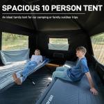 10-Person Family Camping Blackout Tent with Rainfly
