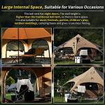 MC TOMOUNT 16.4ft Canvas Bell Tent with Stove Jack