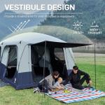 10-Person Family Camping Blackout Tent with Rainfly