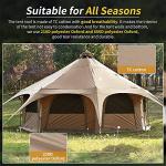 MC TOMOUNT 16.4ft Canvas Bell Tent with Stove Jack