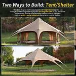 MC TOMOUNT 16.4ft Canvas Bell Tent with Stove Jack