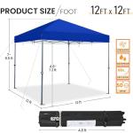 12x12 Portable Pop-Up Canopy Tent with Bags