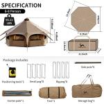 MC TOMOUNT 16.4ft Canvas Bell Tent with Stove Jack