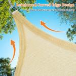 Triangle Sun Shade Sail 16' Canopy for Outdoors