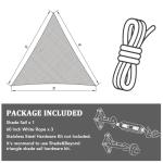 Triangle Sun Shade Sail 16' Canopy for Outdoors
