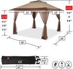 CROWN SHADES 13x13 Pop Up Gazebo Tent