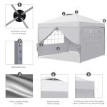 10x10ft Pop Up Canopy Tent with Sidewalls