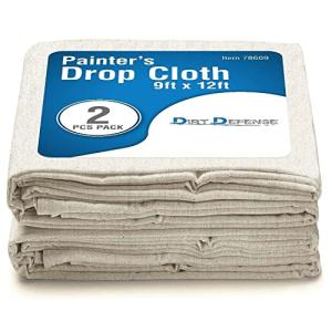 2-Pack Large Canvas Drop Cloths 9x12 for Painting