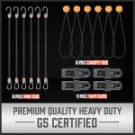 31-Piece Bungee Cord Set with Clips and Ties