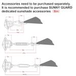 SUNNY GUARD 10' x 13' Rectangle Sun Shade Sail