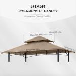 Grill Gazebo Replacement Canopy - Beige