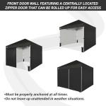 CROWN SHADES Pop-Up Tent with 4 Sidewalls, Black
