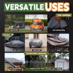 Heavy Duty Waterproof 6x8 Feet Tarp 3-Pack