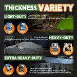 Heavy Duty Waterproof 6x8 Feet Tarp 3-Pack