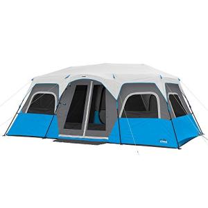 Large 12-Person Instant Cabin Tent with LED Lights