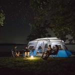 Large 12-Person Instant Cabin Tent with LED Lights