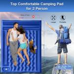 Extra-Thick Double Camping Sleeping Pad with Pillow