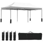 10x20ft Adjustable Pop-Up Canopy Tent - White