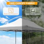 10x20ft Adjustable Pop-Up Canopy Tent - White